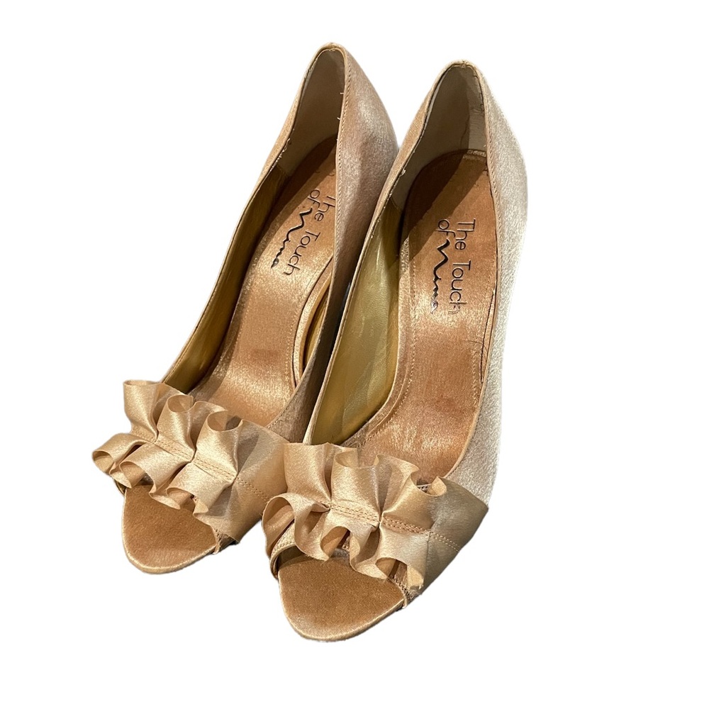 Gold Open Toed Heels